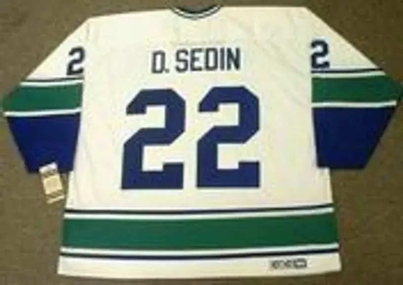 DANIEL SEDIN Vancouver Canucks 1970’s CCM Vintage Throwback NHL Hockey Jersey 