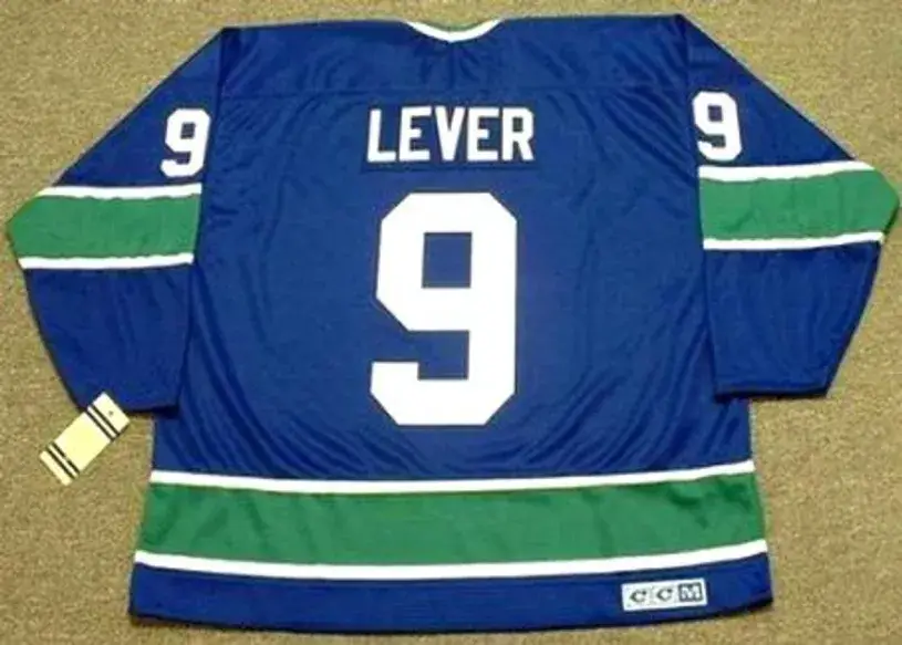 DON LEVER Vancouver Canucks 1974 CCM Vintage Throwback Away NHL Hockey Jersey 