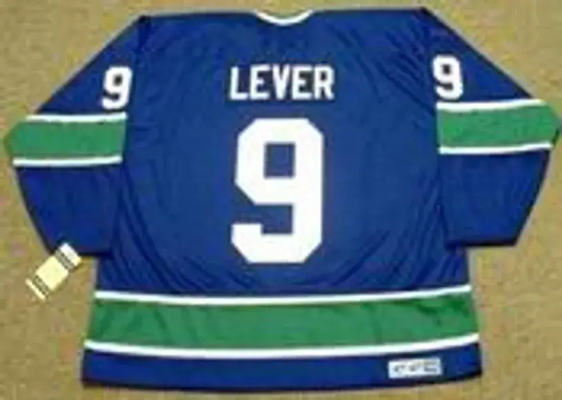 DON LEVER Vancouver Canucks 1974 CCM Vintage Throwback Away NHL Hockey Jersey 