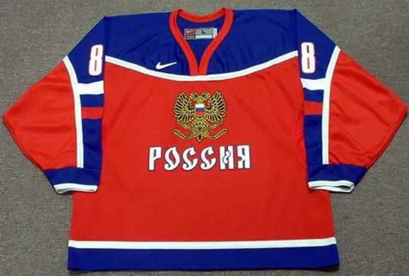 ALEXANDER OVECHKIN 2004 Team Russia Nike Olympic Throwback Hockey Jersey