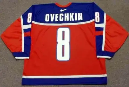 ALEXANDER OVECHKIN 2004 Team Russia Nike Olympic Throwback Hockey Jersey 
