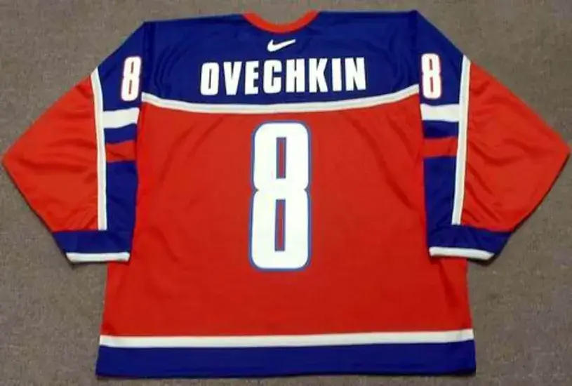 ALEXANDER OVECHKIN 2004 Team Russia Nike Olympic Throwback Hockey Jersey 