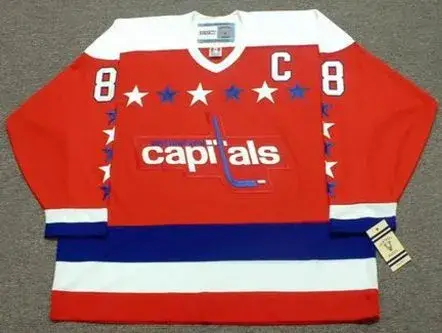 ALEXANDER OVECHKIN Washington Capitals 1990’s Home CCM Throwback NHL Hockey Jersey