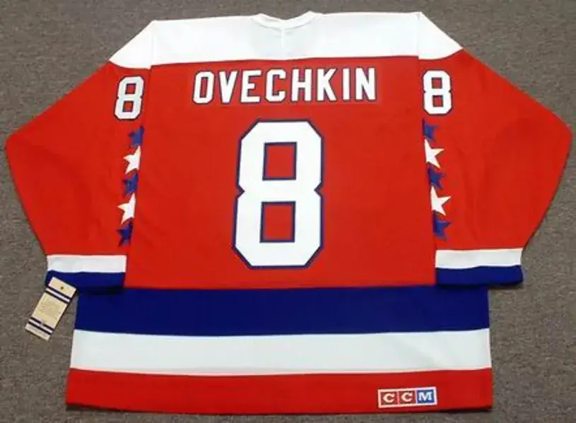 ALEXANDER OVECHKIN Washington Capitals 1990’s Home CCM Throwback NHL Hockey Jersey 