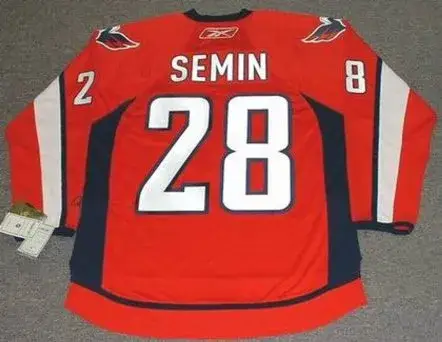 ALEXANDER SEMIN Washington Capitals 2010 REEBOK Throwback NHL Hockey Jersey 