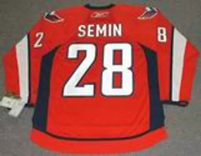 ALEXANDER SEMIN Washington Capitals 2010 REEBOK Throwback NHL Hockey Jersey 