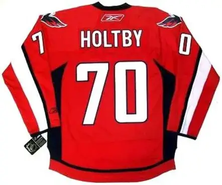 BRADEN HOLTBY Washington Capitals 2014 REEBOK Throwback NHL Hockey Jersey 