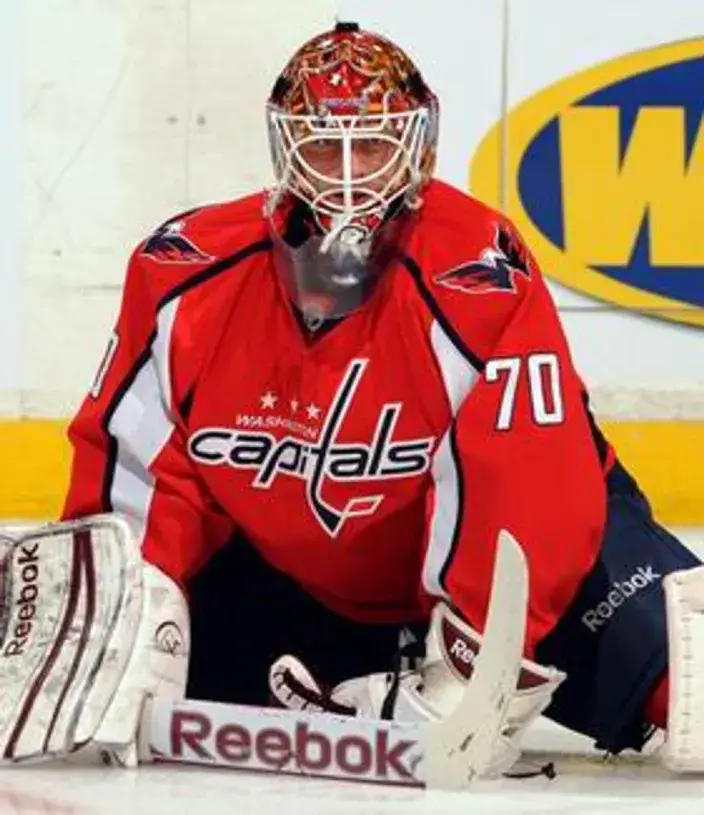 BRADEN HOLTBY Washington Capitals 2014 REEBOK Throwback NHL Hockey Jersey 