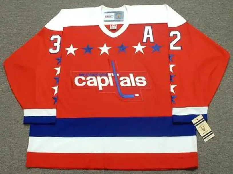 DALE HUNTER Washington Capitals 1990 Away CCM NHL Vintage Throwback Jersey