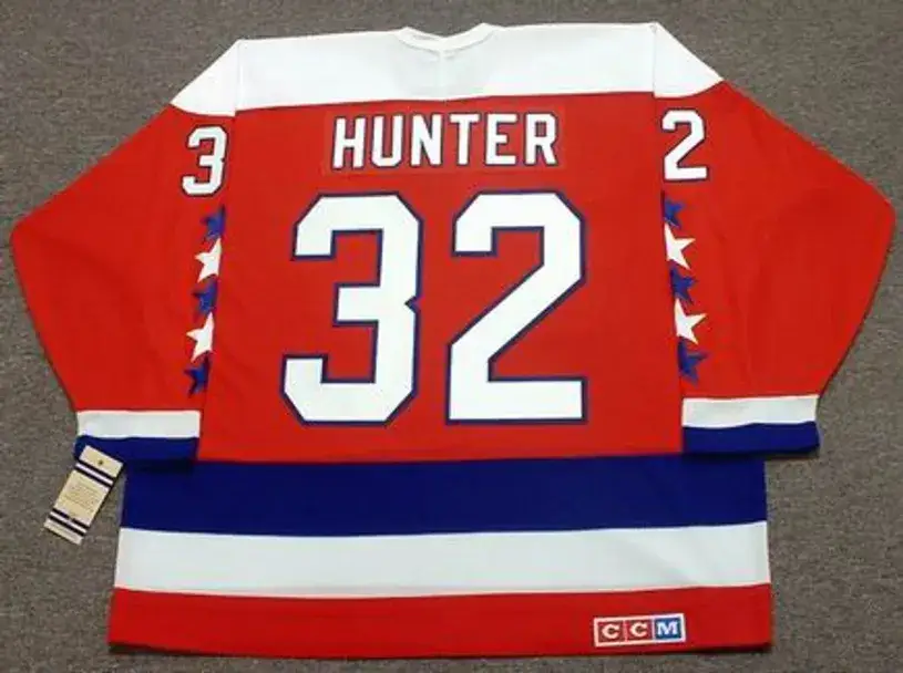DALE HUNTER Washington Capitals 1990 Away CCM NHL Vintage Throwback Jersey 