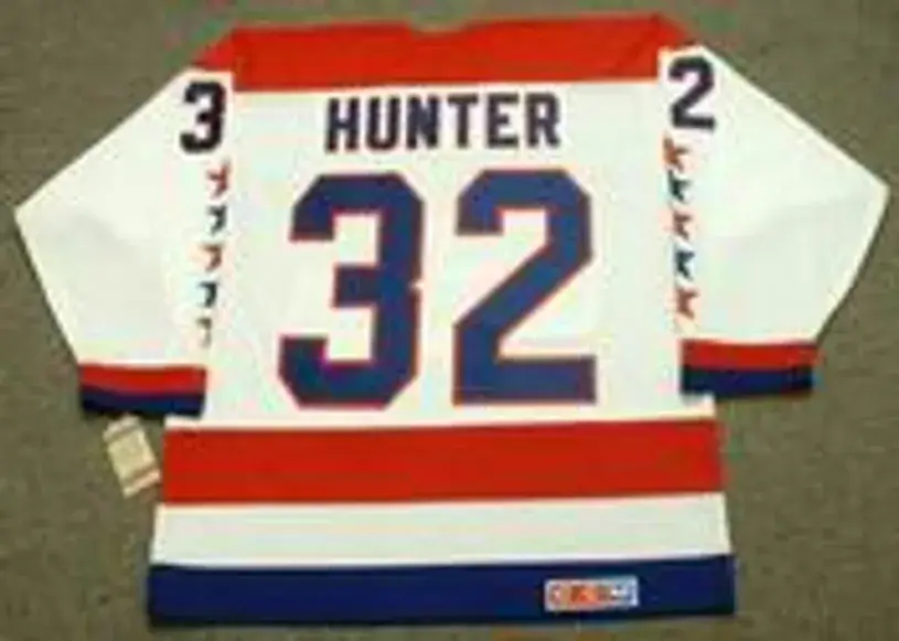 DALE HUNTER Washington Capitals 1990 Home CCM NHL Vintage Throwback Jersey 