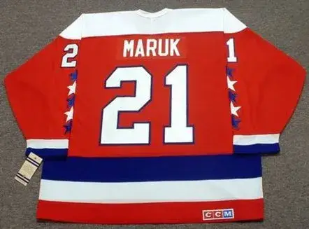 DENNIS MARUK Washington Capitals 1982 CCM Vintage Throwback NHL Hockey Jersey 