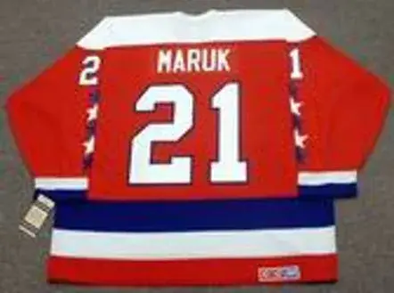 DENNIS MARUK Washington Capitals 1982 CCM Vintage Throwback NHL Hockey Jersey 