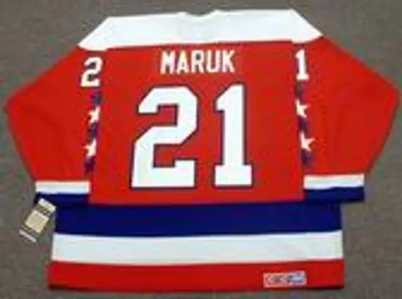 DENNIS MARUK Washington Capitals 1982 CCM Vintage Throwback NHL Hockey Jersey 