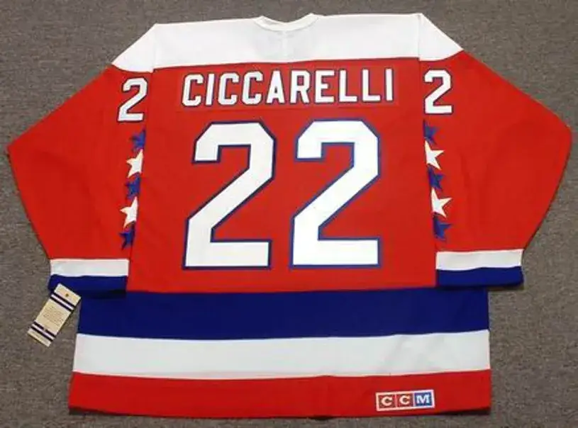 DINO CICCARELLI Washington Capitals 1990 CCM Vintage Throwback NHL Hockey Jersey 