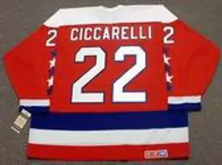 DINO CICCARELLI Washington Capitals 1990 CCM Vintage Throwback NHL Hockey Jersey 
