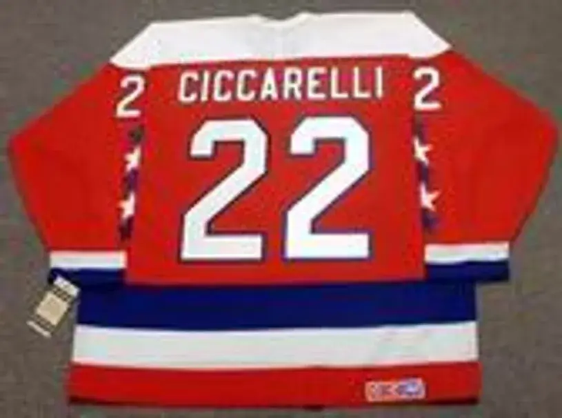 DINO CICCARELLI Washington Capitals 1990 CCM Vintage Throwback NHL Hockey Jersey 