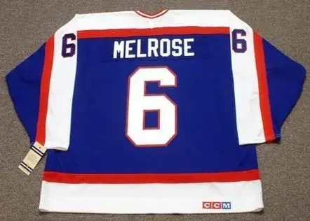 BARRY MELROSE Winnipeg Jets 1979 Away CCM NHL Vintage Throwback Jersey 