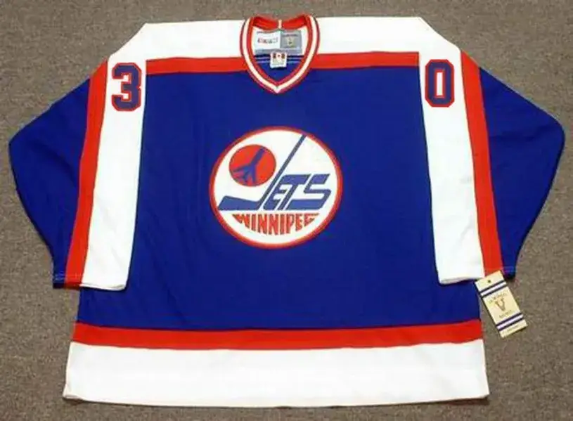 DANIEL BERTHIAUME Winnipeg Jets 1987 Away CCM Throwback NHL Hockey Jersey