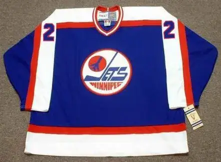 DAVE ELLETT Winnipeg Jets 1987 Away CCM Throwback NHL Hockey Jersey