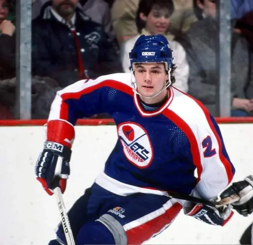 DAVE ELLETT Winnipeg Jets 1987 Away CCM Throwback NHL Hockey Jersey 