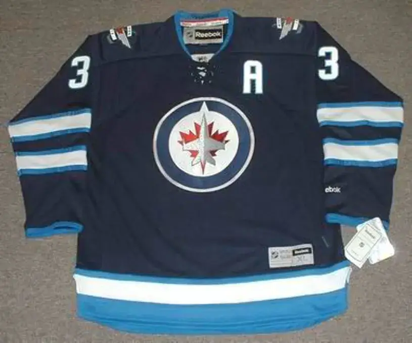 DUSTIN BYFUGLIEN Winnipeg Jets 2014 REEBOK Throwback NHL Hockey Jersey