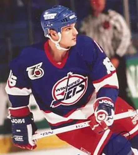 ED OLCZYK Winnipeg Jets 1995 CCM Vintage Throwback Away NHL Hockey Jersey 