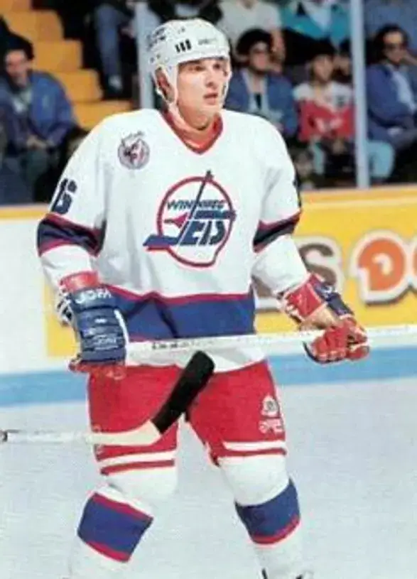 ED OLCZYK Winnipeg Jets 1995 CCM Vintage Throwback Home NHL Hockey Jersey 