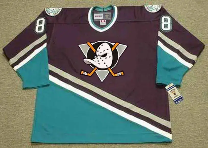 SANDIS OZOLINSH Anaheim Mighty Ducks 2003 Away CCM NHL Vintage Throwback Jersey