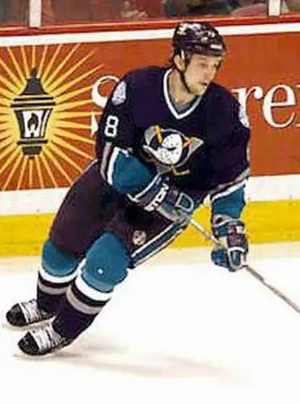 SANDIS OZOLINSH Anaheim Mighty Ducks 2003 Away CCM NHL Vintage Throwback Jersey 