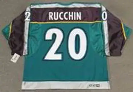 STEVE RUCCHIN Anaheim Mighty Ducks 1997 Alternate CCM NHL Throwback Jersey 
