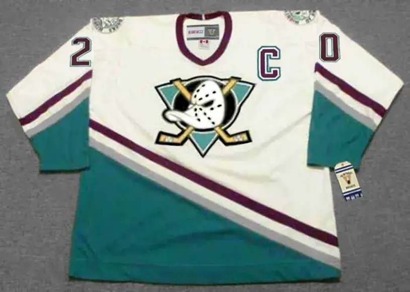STEVE RUCCHIN Anaheim Mighty Ducks 2004 Away CCM NHL Vintage Throwback Jersey