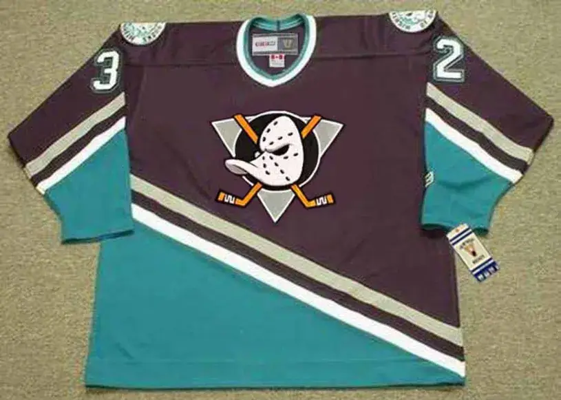 STEVE THOMAS Anaheim Mighty Ducks 2003 Away CCM NHL Vintage Throwback Jersey