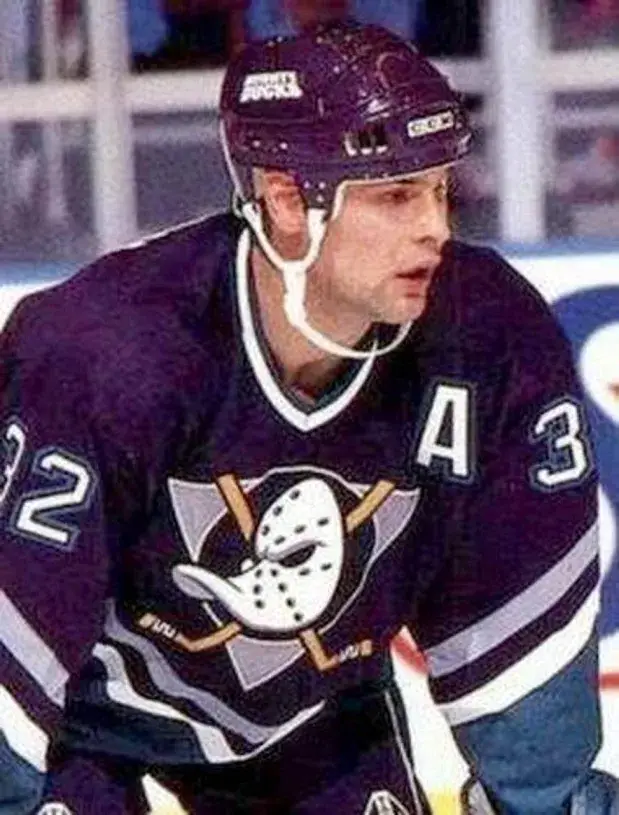 STU GRIMSON Anaheim Mighty Ducks 1998 Away CCM NHL Vintage Throwback Jersey 