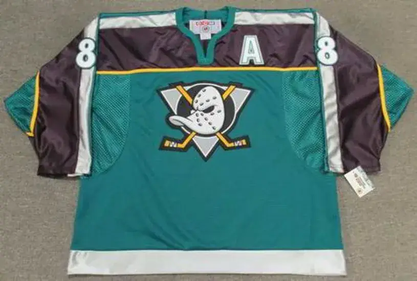 TEEMU SELANNE Anaheim Mighty Ducks 1998 CCM Throwback Alternate NHL Jersey