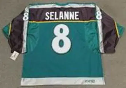 TEEMU SELANNE Anaheim Mighty Ducks 1998 CCM Throwback Alternate NHL Jersey 