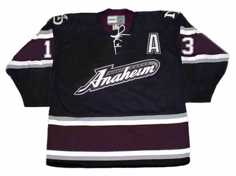TEEMU SELANNE Anaheim Mighty Ducks 2005 CCM Throwback Alternate NHL Jersey