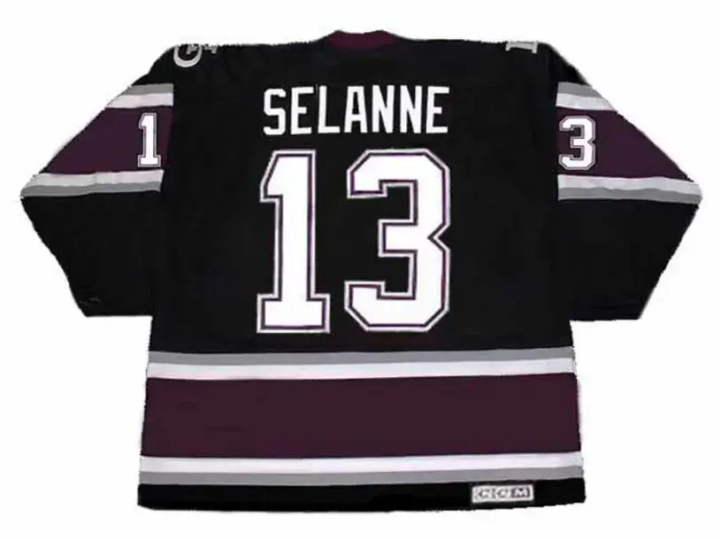 TEEMU SELANNE Anaheim Mighty Ducks 2005 CCM Throwback Alternate NHL Jersey 