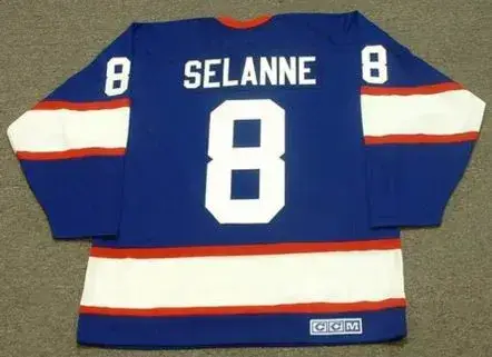 TEEMU SELANNE Winnipeg Jets 1994 Away CCM Vintage Throwback NHL Hockey Jersey 