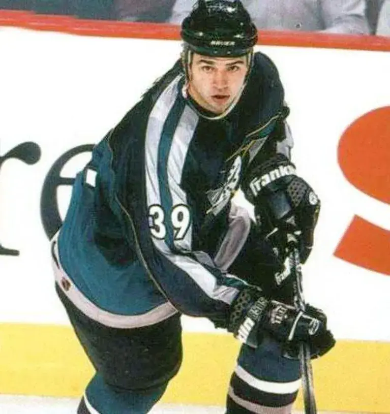 TRAVIS GREEN Anaheim Mighty Ducks 1997 CCM Throwback Alternate NHL Jersey 