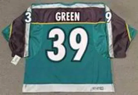 TRAVIS GREEN Anaheim Mighty Ducks 1997 CCM Throwback Alternate NHL Jersey 