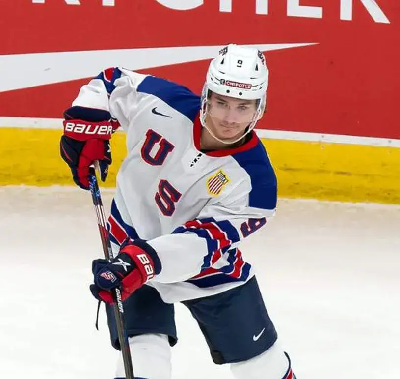 TREVOR ZEGRAS 2020 USA Nike Throwback Hockey Jersey 