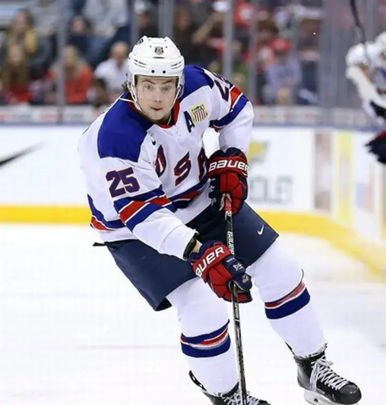 CHARLIE McAVOY 2016 USA Nike Throwback Hockey Jersey 