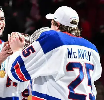 CHARLIE McAVOY 2016 USA Nike Throwback Hockey Jersey 