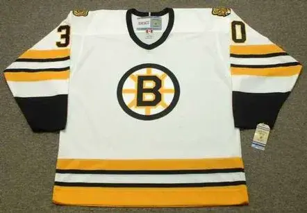 CHRIS NILAN Boston Bruins 1990 CCM Vintage Throwback Home NHL Hockey Jersey