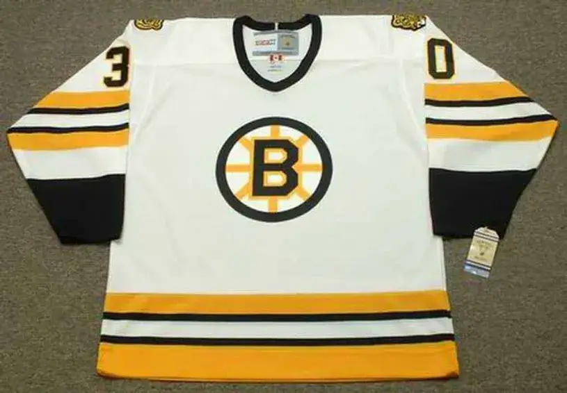 CHRIS NILAN Boston Bruins 1990 CCM Vintage Throwback Home NHL Hockey Jersey
