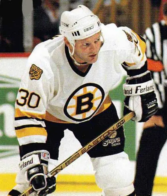 CHRIS NILAN Boston Bruins 1990 CCM Vintage Throwback Home NHL Hockey Jersey 