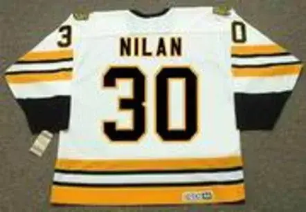 CHRIS NILAN Boston Bruins 1990 CCM Vintage Throwback Home NHL Hockey Jersey 