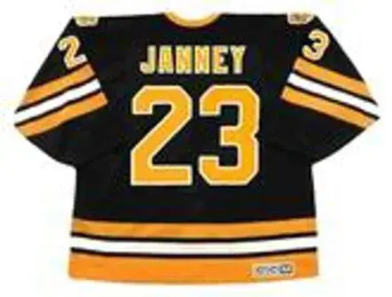 CRAIG JANNEY Boston Bruins 1990 Away CCM Vintage Throwback NHL Hockey Jersey 