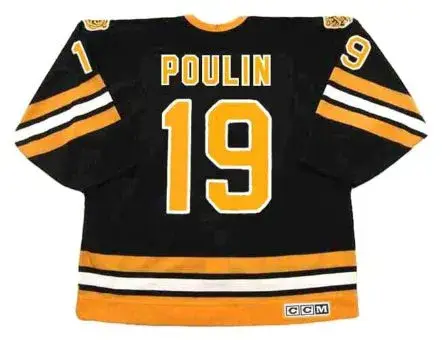 DAVE POULIN Boston Bruins 1990 Away CCM Vintage Throwback NHL Hockey Jersey 